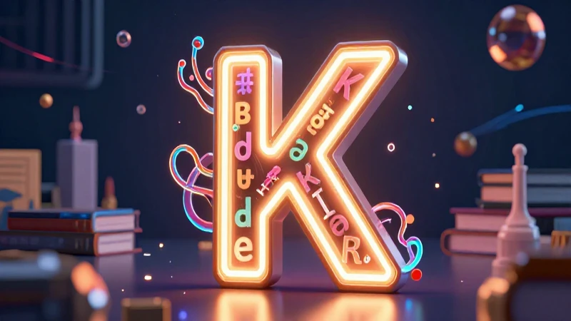 Diseño dinámico de la letra K y lenguas