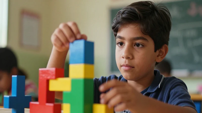 Te gustaría recibir 100 palabras que comienzan con L 4 Joven estudiante mexicano interactúa con bloques lingüísticos abstractos