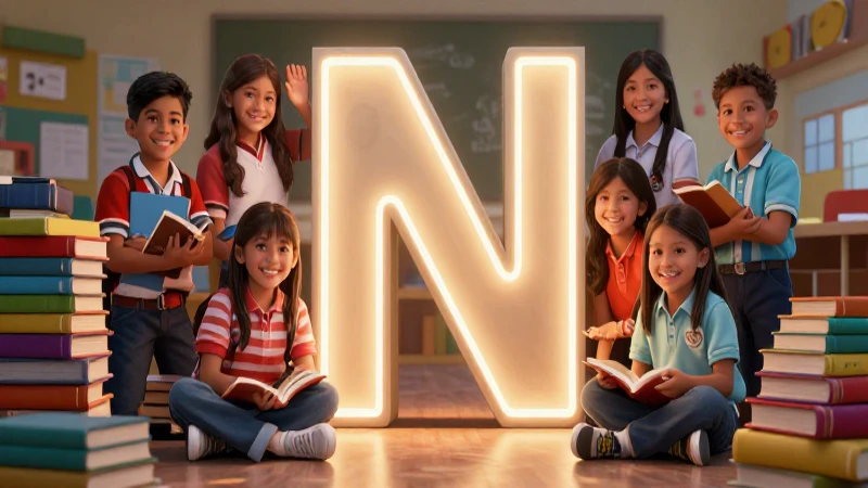 Palabras con la N: 100 Ejemplos de Palabras y Cosas 5 Niños mexicanos aprendiendo la letra N