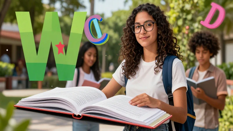 Estudiante moderno aprende con estilo vibrante