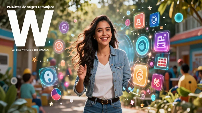 Joven maestra ilustra vocabulario extranjero