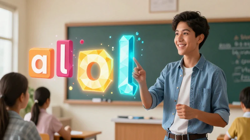Ilustración 3D educativa sobre las letras OL