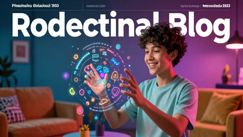 Joven estudiante aprende en entorno moderno vibrante