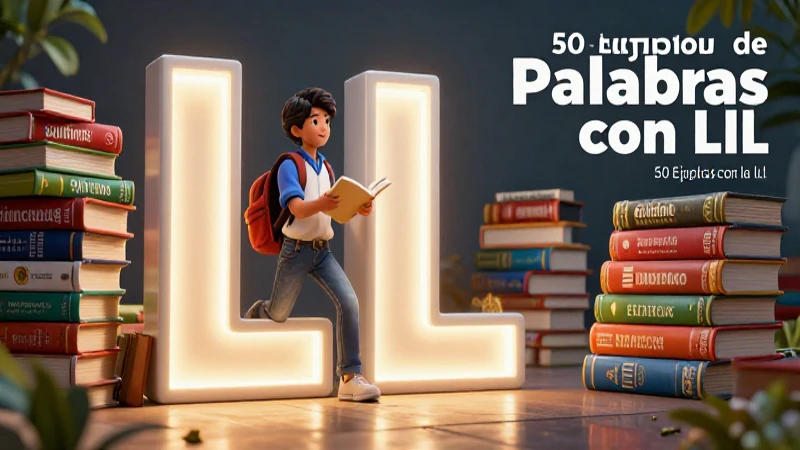 Ilustración vibrante de estudiante mexicano con la LL