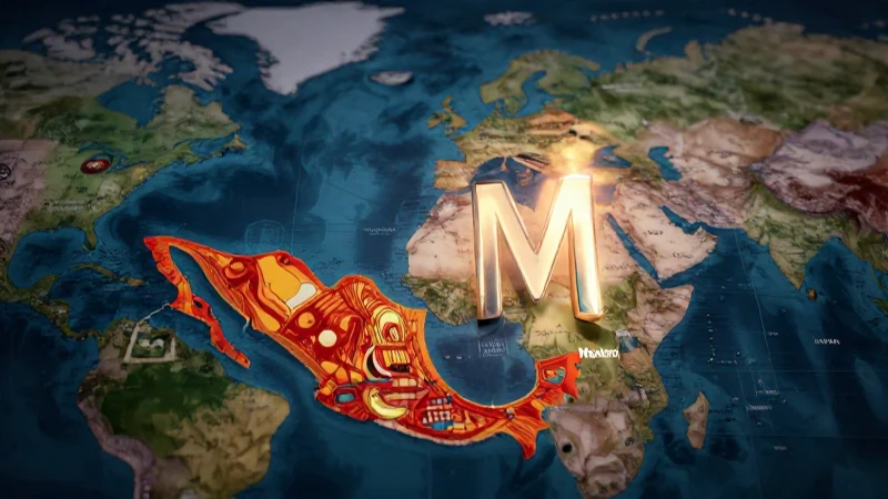 Mapa educativo premium sobre la letra M