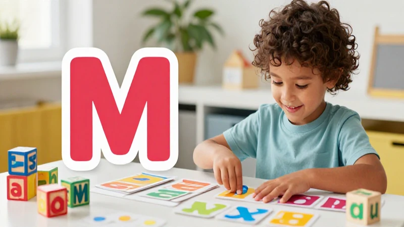 150 Palabras con ma, me, mi, mo y mu para Aprender 11 Ilustración de niño aprendiendo la letra M