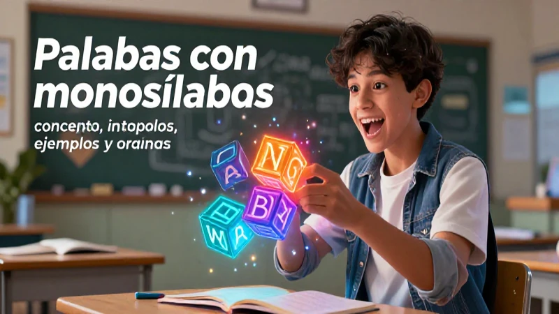 Educación vibrante sobre el uso de monosílabos