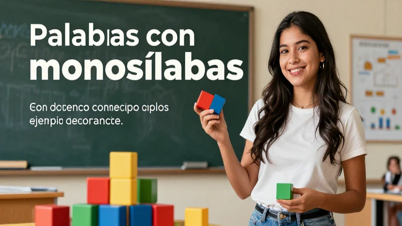 Monosílabos: estudio educativo sobre su importancia