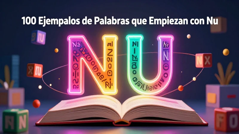 Cubierta vibrante sobre palabras que empiezan con Nu