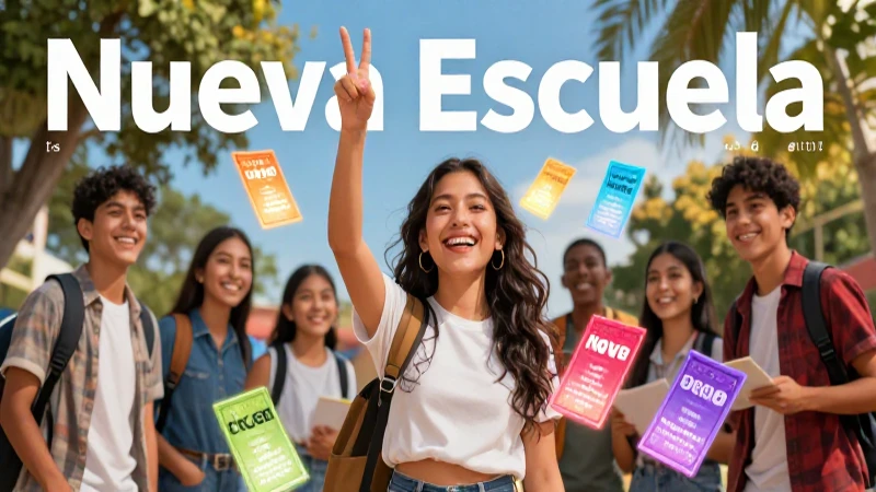 Ilustración vibrante de educación mexicana moderna