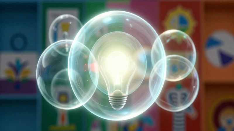 Símbolo conceptual con esferas de ideas académicas