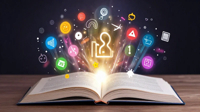 Libro estilizado con iconos educativos y colores mexicanos