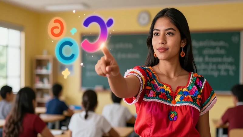 Maestro mexicano brillante, enseñando lenguaje vibrante y real