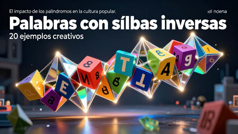 Ilustración vibrante de palíndromos educativos
