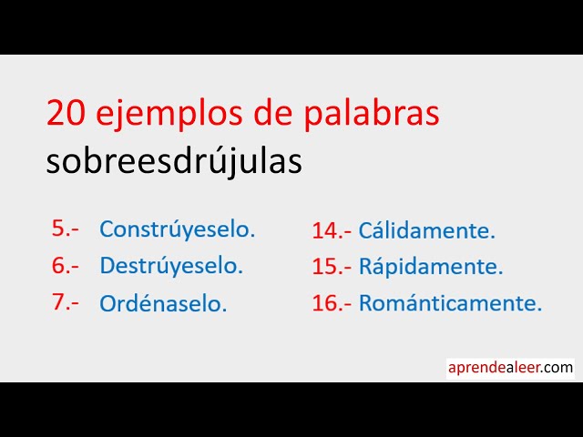 Palabras con sobreesdrújulas: qué son, ejemplos y más