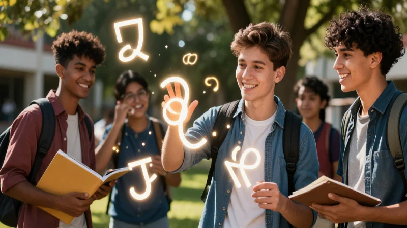 Palabras con sobreesdrújulas: qué son, ejemplos y más 3 Estudiante sonríe aprendiendo símbolos dinámicos