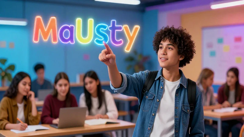 Cuáles son 20 ejemplos de palabras con tla, tle y tli 5 Estudiante mexicano señalando conceptos luminosos