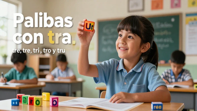 Ejercicios de palabras: tra, tre, tri, tro, tru