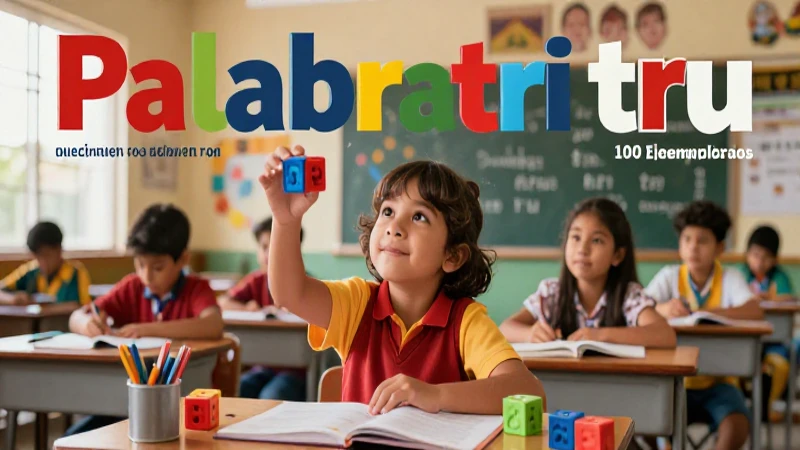 Aprende palabras: tra, tre, tri, tro, tru
