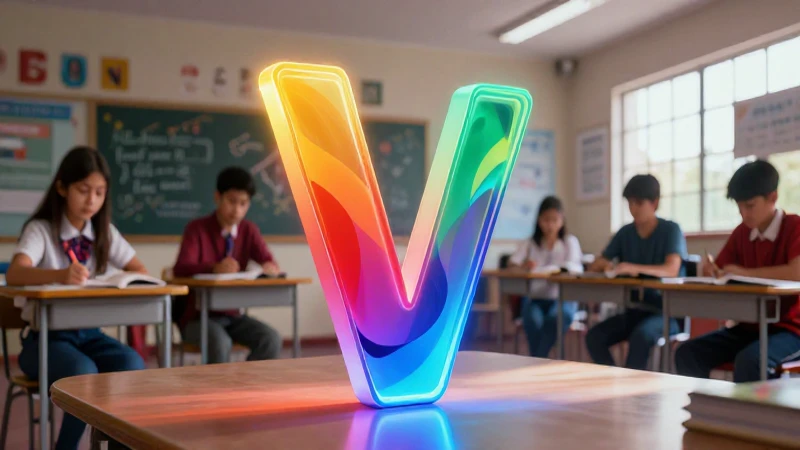 Palabras con V: 100 Ejemplos y Oraciones Inspiradoras 5 Estudiantes aprenden en clase con ambiente profesional y moderno
