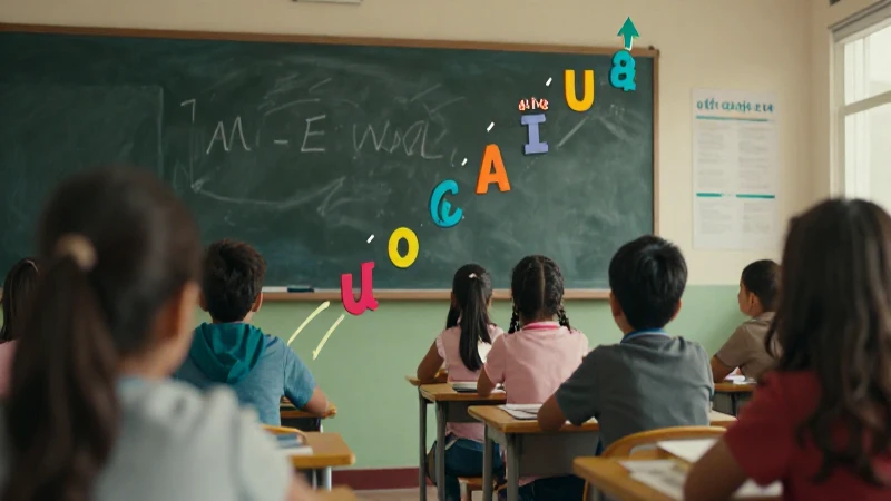 Avance visual en el aprendizaje de vocales
