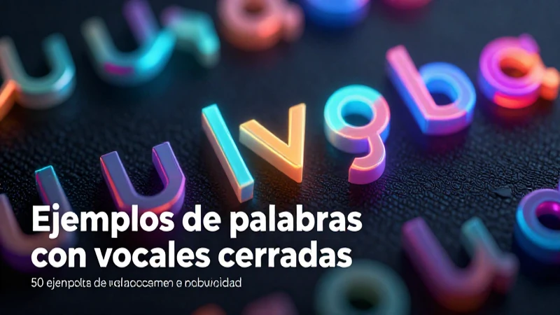 Imagen abstracta de vocales neon