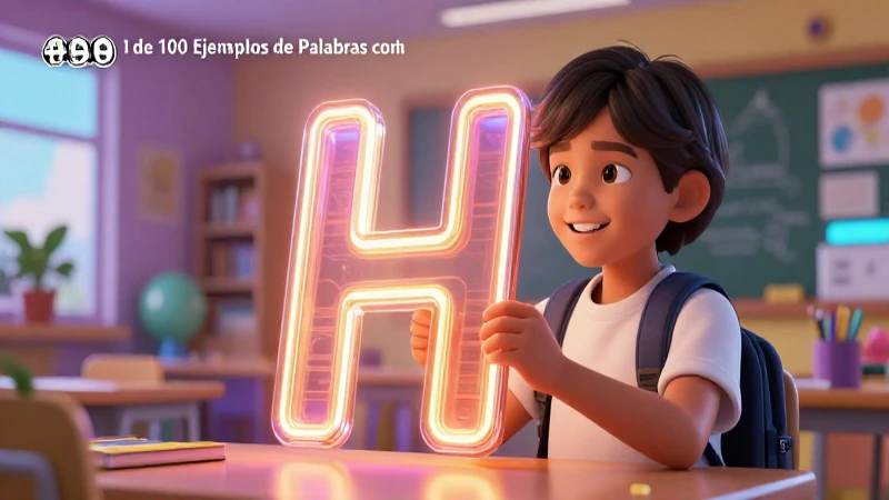 100 Ejemplos de Palabras con H: Aprende Más Sobre H 7 Test sobre la letra H con diseño educativo
