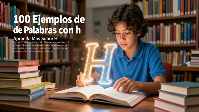 100 Ejemplos de Palabras con H: Aprende Más Sobre H 6 Aprende la H en español con 100 palabras