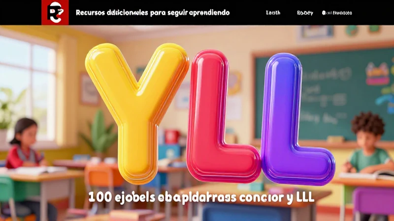 Diseño educativo vibrante de letras Y y LL