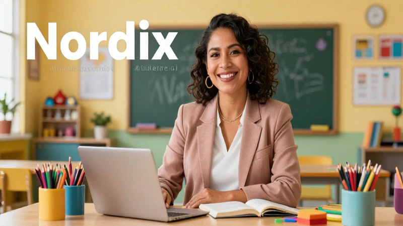 Maestra mexicana alegre en aula moderna y vibrante