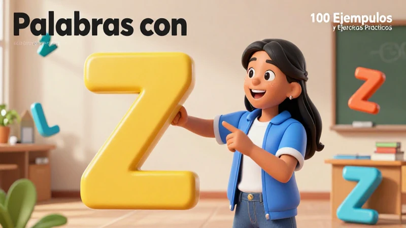 Palabras con Z: 100 Ejemplos y Ejercicios Prácticos 7 Estudiante aprende la letra Z con palabras interactivas