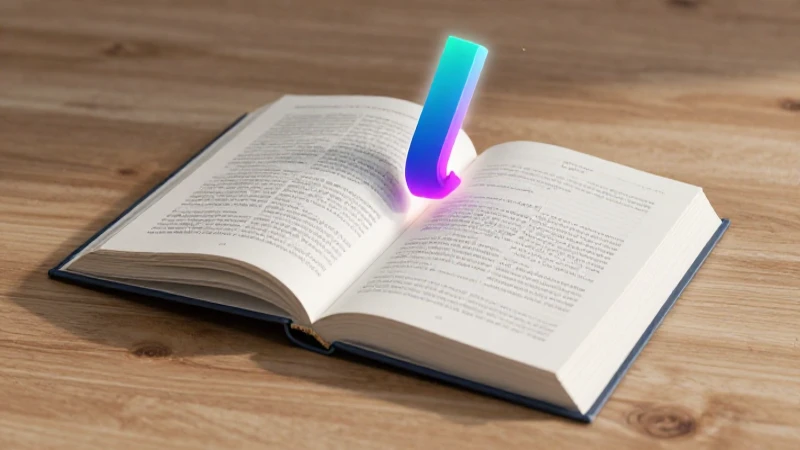 Libro académico sobre madera con acento vibrante