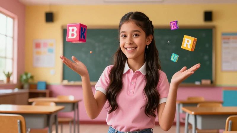 Estudiante mexicano vibrante con elementos educativos dinámicos