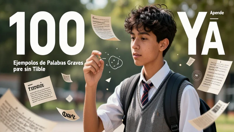 100 Ejemplos de Palabras Graves sin Tilde: Aprende Ya 8 Aprende palabras graves en español