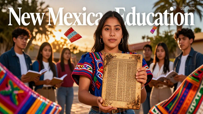 Erudito mexicano con tablet, estilo vibrante y académico
