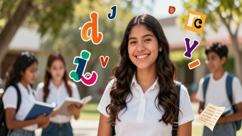 Palabras llanas: 100 Ejemplos y su Explicación Detallada 7 Estudiante mexicana sonriente con estética educativa