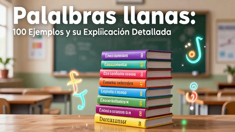 Palabras llanas: 100 Ejemplos y su Explicación Detallada 5 Palabras llanas: 100 ejemplos detallados