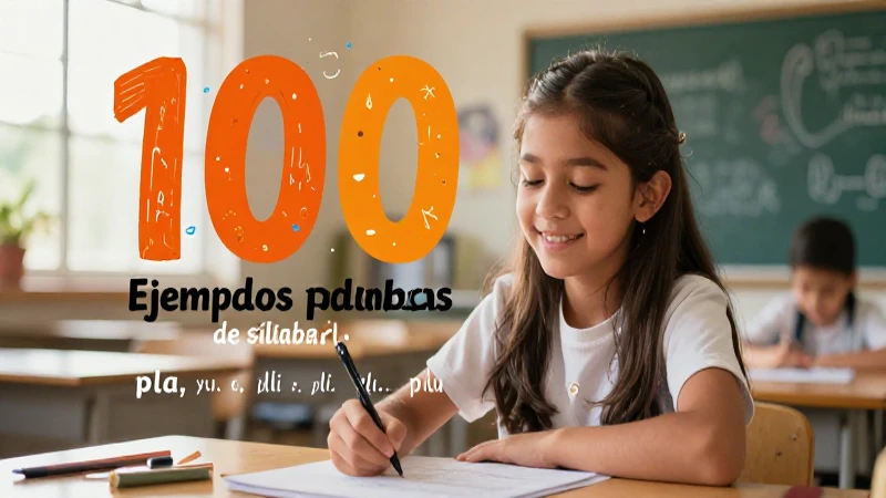 Ilustración vibrante de estudiante mexicano estudiando sílabas
