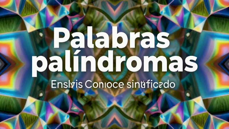 Palabras palíndromas: Explora su simetría y Conoce significado 3 Palabras palíndromas: simetría, diseño abstracto y educativo