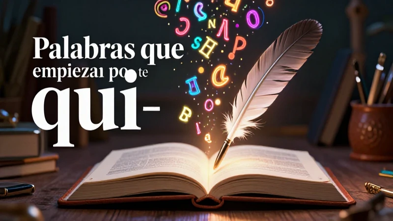 50 Ejemplos de Palabras que empiezan por qui- para ti 13 Diseño atractivo para vocabulario literario qui-