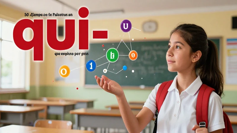 50 Ejemplos de Palabras que empiezan por qui- para ti 4 Portada educativa sobre la gramática mexicana