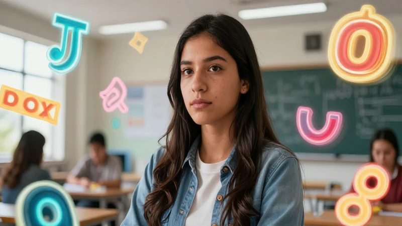 50 Ejemplos de Palabras que empiezan por qui- para ti 17 Maestra mexicana enfocada rodeada de glifos