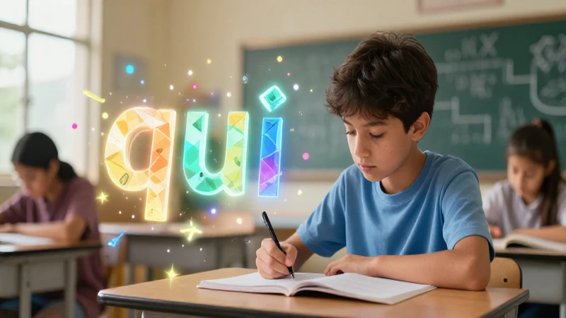 50 Ejemplos de Palabras que empiezan por qui- para ti 6 Estudiante estudia formas lingüísticas en aula moderna