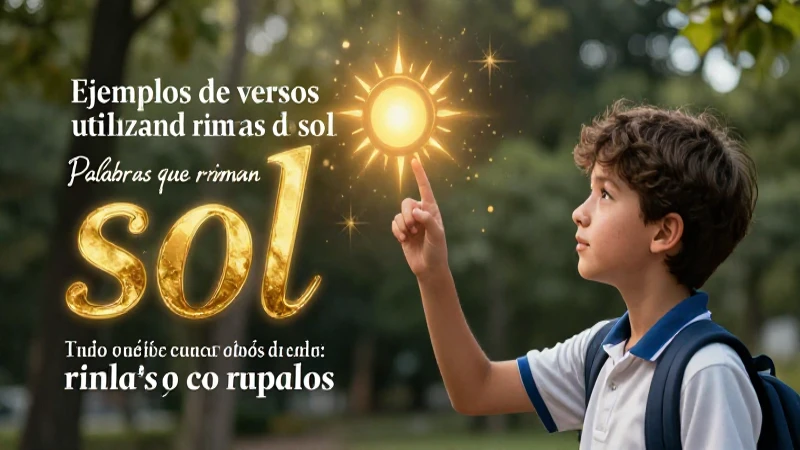 Palabras que riman con sol: guía de rimas y ejemplos 5 Portada educativa de rimas con estética premium