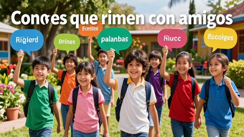 Niños mexicanos alegres y diversos con burbujas de palabras