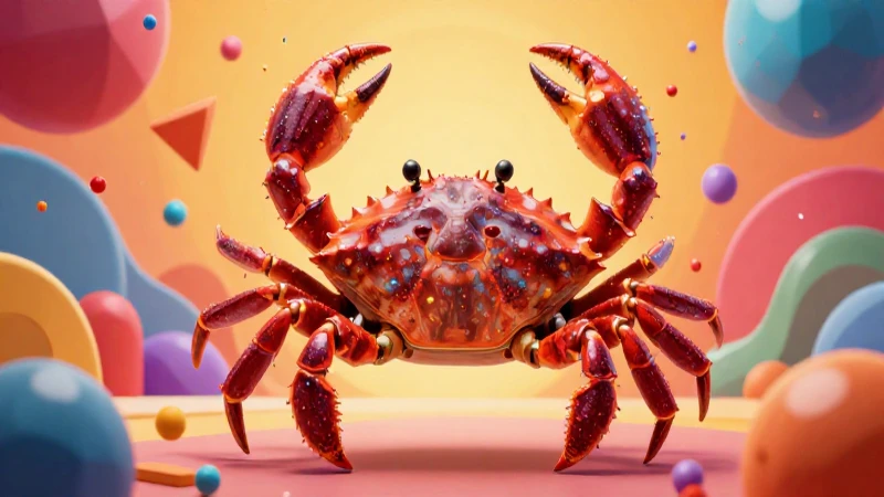 Ilustración de cangrejo con rimas creativas