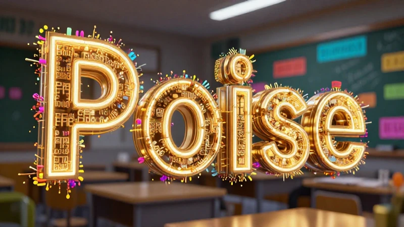 Letras doradas abstractas transformándose en partículas