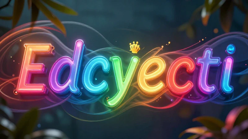 Diseño educativo moderno con letras brillantes