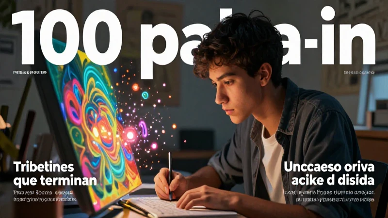 100 palabras útiles que terminen en -in 5 Estudiante mexicano dinámico aprendiendo conceptos vibrantes