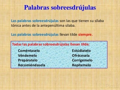 palabras sobreesdrujulas definicion y ejemplos claros